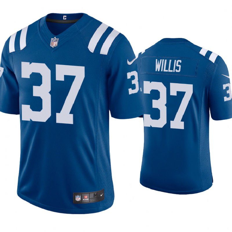 Men Indianapolis Colts 37 Khari Willis Nike Royal Limited NFL Jersey